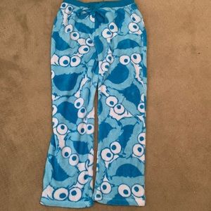 Super soft Cookie Monster Pajama Pants. Size Medium
